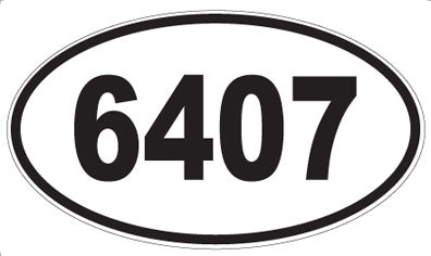 6407 - Oval Sticker