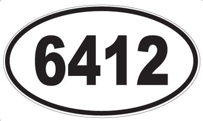 6412 - Oval Sticker