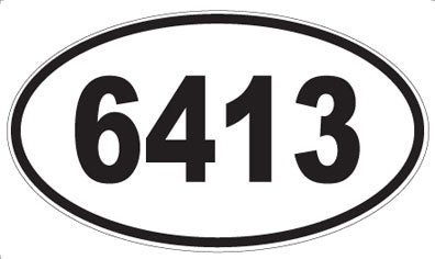6413 - Oval Sticker