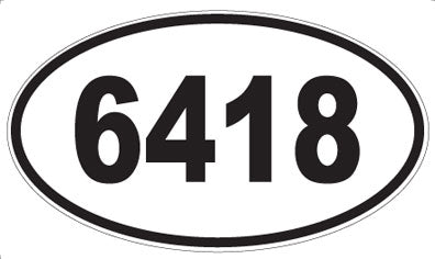 6418 - Oval Sticker
