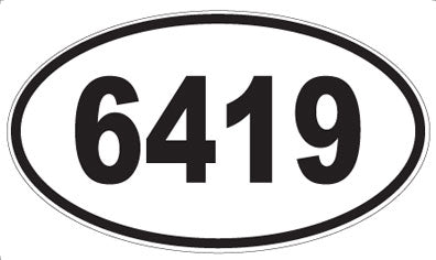 6419 - Oval Sticker