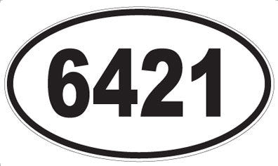 6421 - Oval Sticker