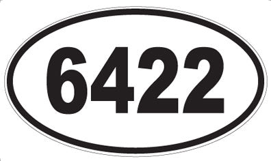 6422 - Oval Sticker