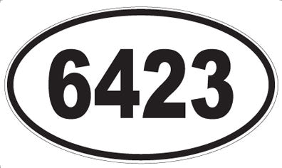 6423 - Oval Sticker
