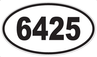 6425 - Oval Sticker
