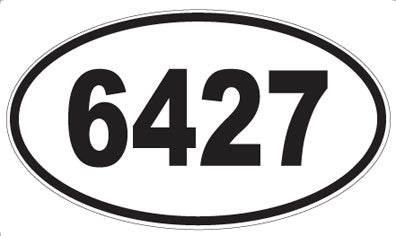 6427 - Oval Sticker