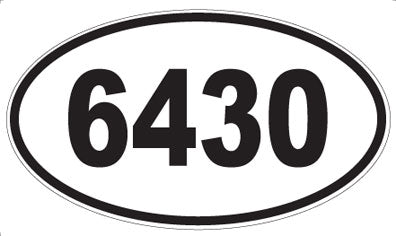 6430 - Oval Sticker