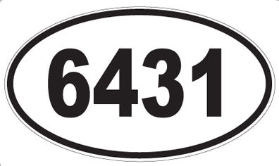 6431 - Oval Sticker