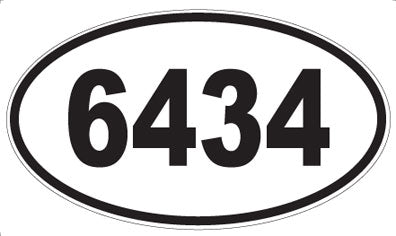 6434 - Oval Sticker