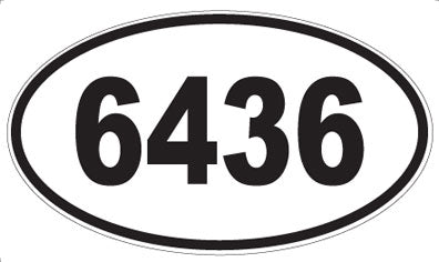 6436 - Oval Sticker