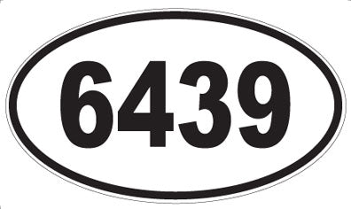 6439 - Oval Sticker