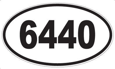 6440 - Oval Sticker