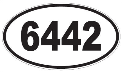 6442 - Oval Sticker