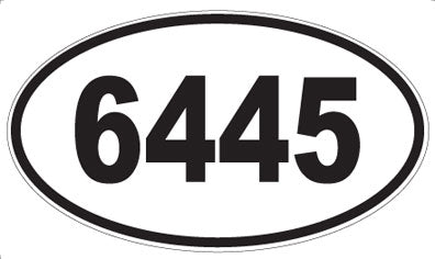 6445 - Oval Sticker