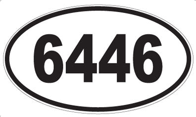 6446 - Oval Sticker