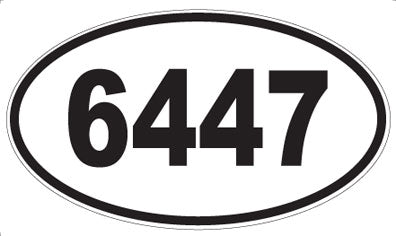 6447 - Oval Sticker