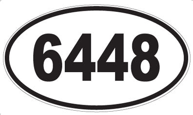 6448 - Oval Sticker