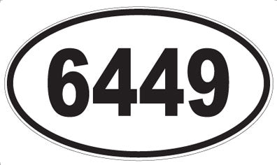6449 - Oval Sticker