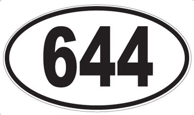 644 - Oval Sticker