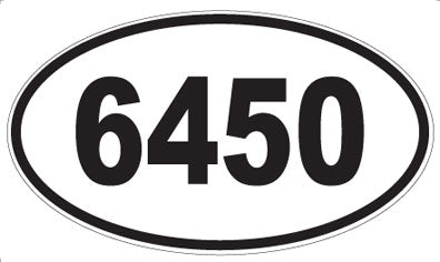 6450 - Oval Sticker