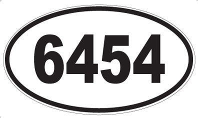 6454 - Oval Sticker