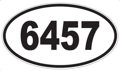 6457 - Oval Sticker