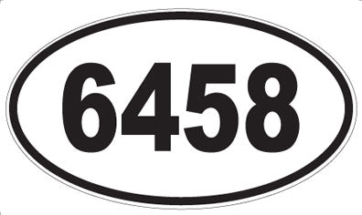 6458 - Oval Sticker