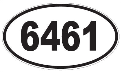 6461 - Oval Sticker