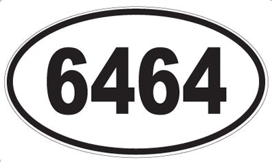 6464 - Oval Sticker