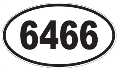 6466 - Oval Sticker