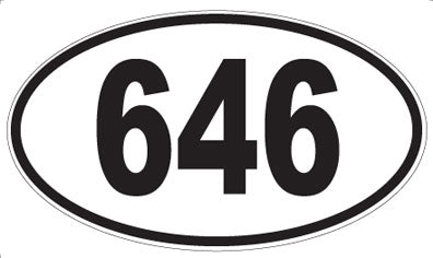646 - Oval Sticker