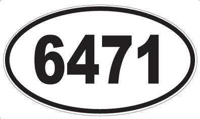 6471 - Oval Sticker