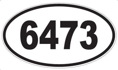 6473 - Oval Sticker