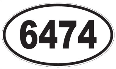 6474 - Oval Sticker