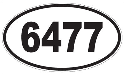6477 - Oval Sticker
