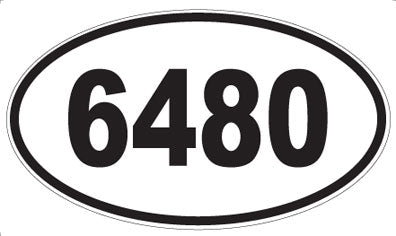 6480 - Oval Sticker