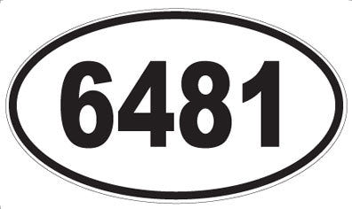 6481 - Oval Sticker