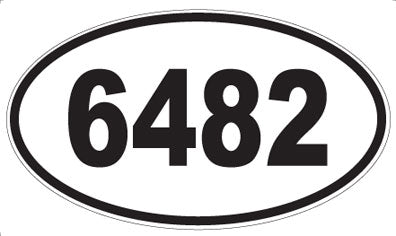 6482 - Oval Sticker
