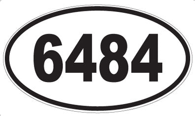 6484 - Oval Sticker