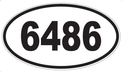 6486 - Oval Sticker