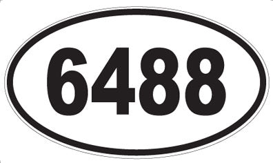6488 - Oval Sticker