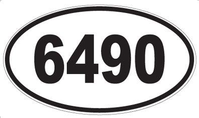 6490 - Oval Sticker