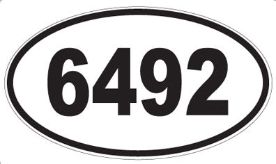 6492 - Oval Sticker