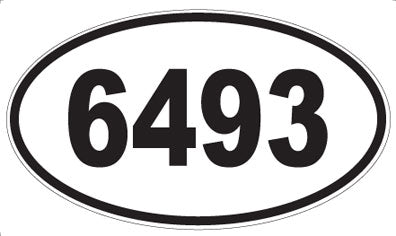 6493 - Oval Sticker