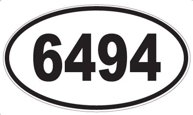 6494 - Oval Sticker