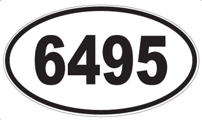 6495 - Oval Sticker