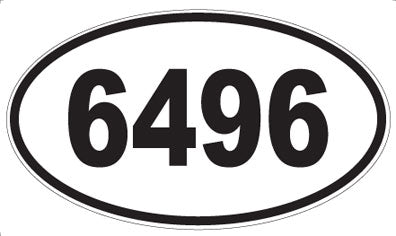 6496 - Oval Sticker