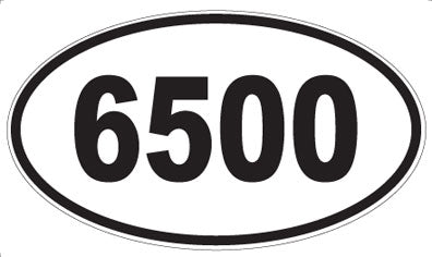 6500 - Oval Sticker