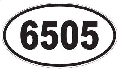 6505 - Oval Sticker
