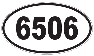 6506 - Oval Sticker